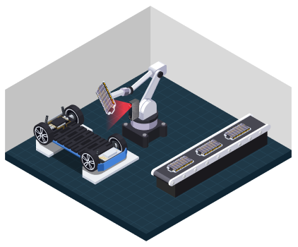 Cargo Bed/FEM/Headlining/High Voltage Battery/Chassis Automatic Installation System